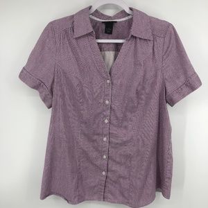 Lane Bryant Purple Button Up Shirt Womans Size 16